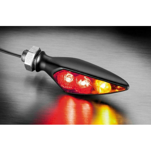 PartzBiz HD: 5001055-Ricks Harley 3In1-Taillight Rhombus-S Black / Clear Rr PartzBiz HD: 5001055-Ricks Harley 3In1-Taillight Rhombus-S Black / Clear Rr