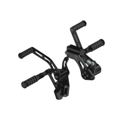 PartzBiz HD 5500157 - ที่พักเท้าดีไซน์ไปข้างหน้า +2, โอริงชุบอะโนไดซ์สีดำ, Softail EVO AK4.7