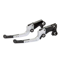 PartzBiz HD 66320 - Adjustable Levers Good Guys Silver, Softail 2015-2017