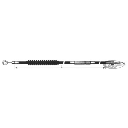 PartzBiz HD: 5001309-Clutch Cable Oem 38602-92 Harley Dyna 1992-2005 - Blackened