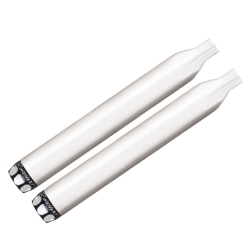 PartzBiz HD 500-0200S - Rinehart 3” Chrome Black Scalloped Slip-On Mufflers Exhaust Pipes Harley Softail