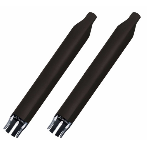 PartzBiz HD: 3456200-Rinehart 4” Black Slip-On Mufflers Exhaust Pipes Indian Cruiser Castle End Cap