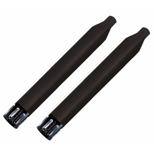 PartzBiz HD: 3453042-Rinehart 4” Black Slip-On Mufflers Exhaust Pipes Indian Touring Slot End Cap