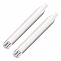 PartzBiz HD 500-0502C-Slot - Rinehart 4” Chrome Slip-On Muffler Exhaust Pipes Slot Indian Cruiser Touring 14+