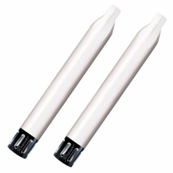 PartzBiz HD 500-0500-Slot - Rinehart 4” Chrome Slip-On Mufflers Exhaust Pipes Black Slot Indian Touring 14+