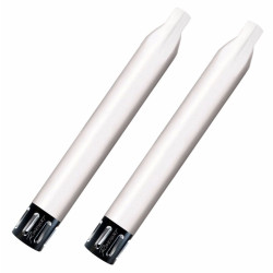 PartzBiz HD 500-0502-Slot - Rinehart 4” Chrome Slip-On Mufflers Exhaust Pipes Indian Cruiser Black Slot