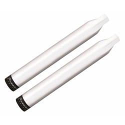 PartzBiz HD 500-0500 - Rinehart 4” Chrome Slip-On Mufflers Exhaust Pipes Indian Touring Black End Cap