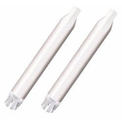 PartzBiz HD 500-0500C-Castle - Rinehart 4” Chrome Slip-On Mufflers Exhaust Pipes Indian Touring Castle End Cap