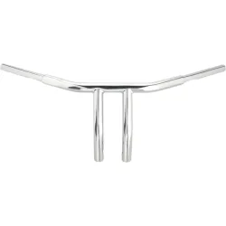 PartzBiz HD 25-0679 - 8 1/2” Rise Chrome Pullback Drag Bars Handlebars Harley Softail Dyna Sportster