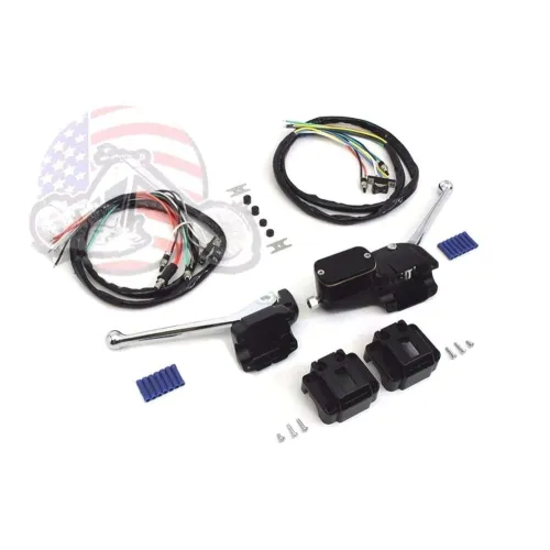 PartzBiz HD: 3444046-Black Hand Handlebar Control Switch Kit Harley Ironhead Shovelhead Chopper FX XL PartzBiz HD: 3444046-Black Hand Handlebar Control Switch Kit Harley Ironhead Shovelhead Chopper FX XL